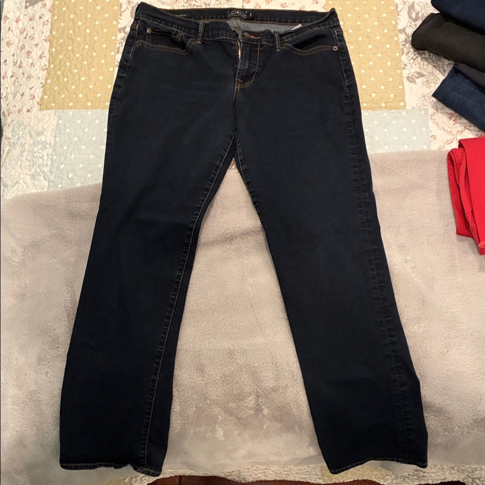 Lucky Brand Women's Deep Indigo Straight Leg Jeans
